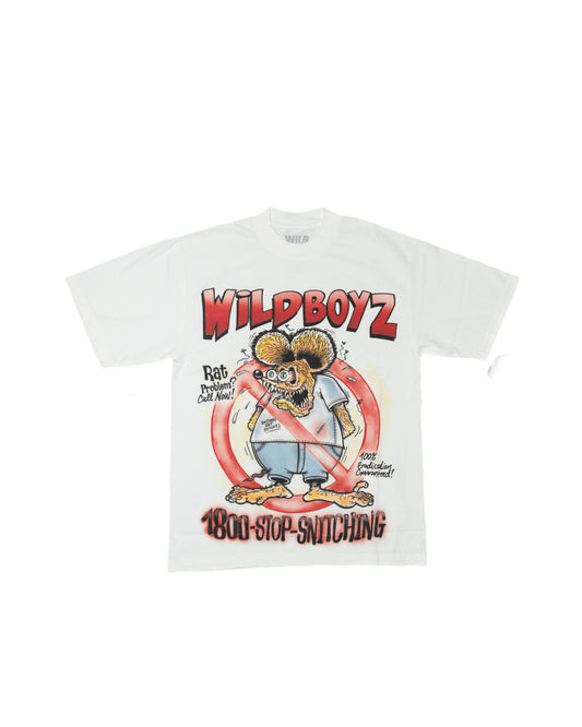 Stop Snitching Tee (Off White)
